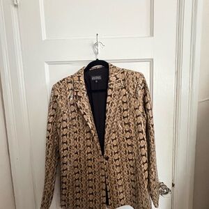 DANIELLE BERNSTEIN Snake Print Blazer
